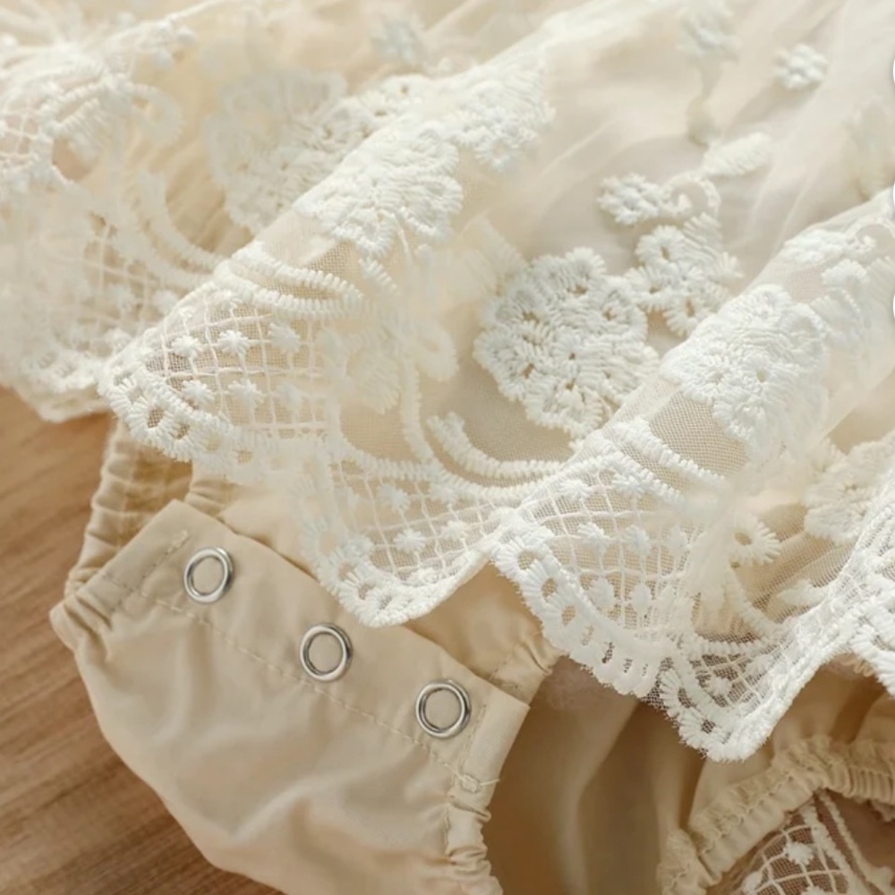 Lace Ruffle Baby Dress - Picture 5 of 12